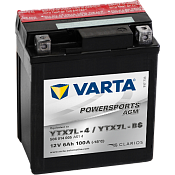 Аккумулятор Varta Powersports AGM YTX7L-4 / YTX7L-BS (6 Ah) 506 014 005