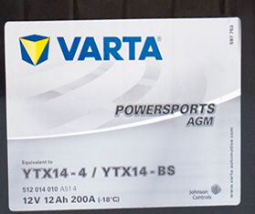 Маркировка аккумулятора VARTA YTX 14-BS