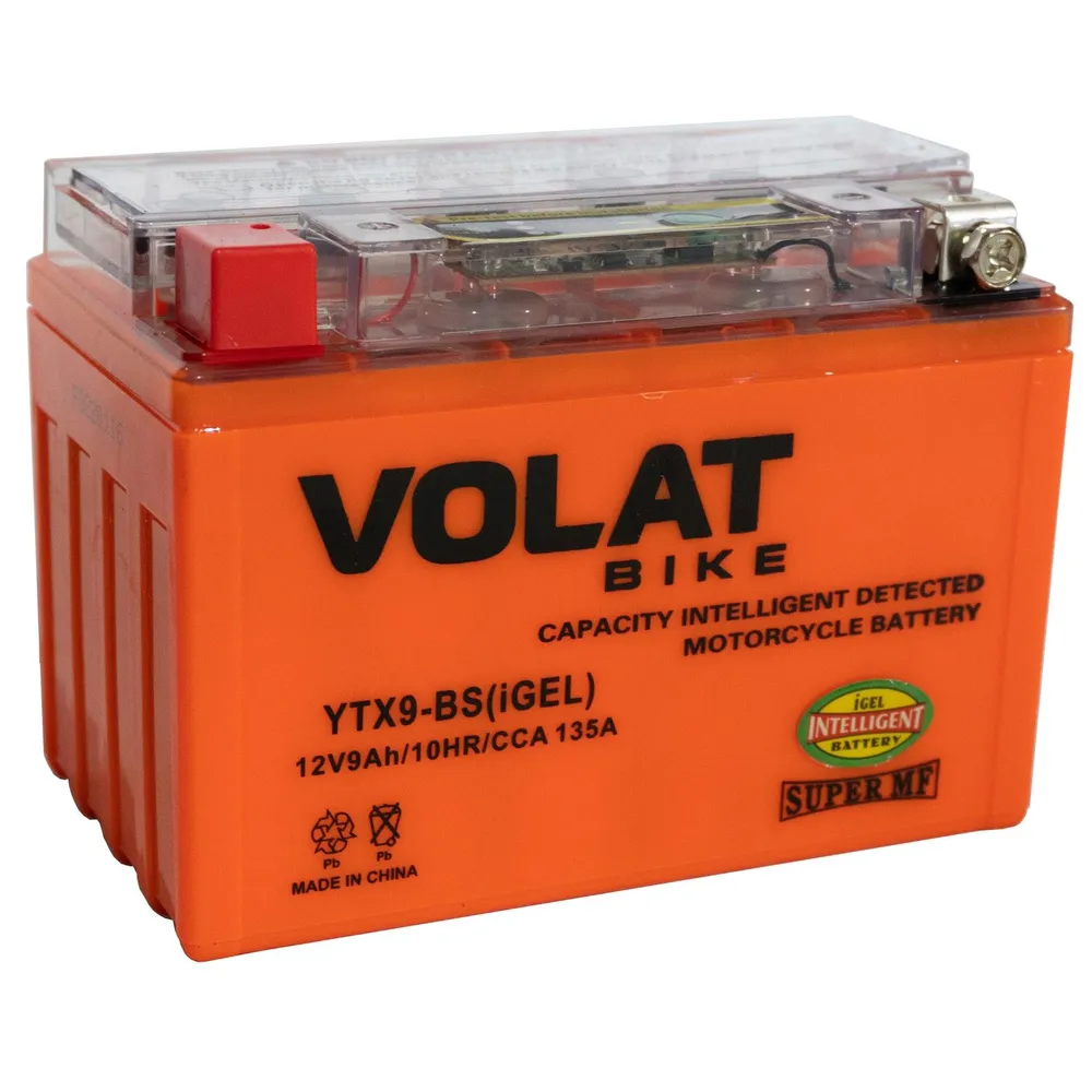 Мотоаккумулятор VOLAT YTX9-BS iGEL