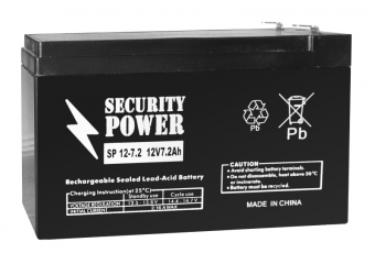 Аккумулятор Security Power SP 12-7.2 F1 (12В/7.2 А·ч)