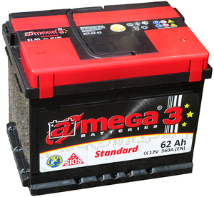 Аккумулятор A-mega Standard (62 Ah)