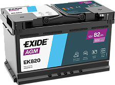 Аккумулятор Exide AGM EK820 (82 Ah) 3661024037914