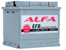 Аккумулятор ALFA EFB (50 Ah)