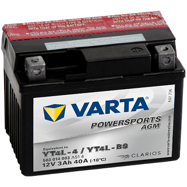 Аккумулятор Varta Powersports AGM YT4L-4/YT4L-BS (3 А·ч) 503014003