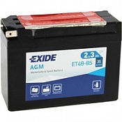Аккумулятор Exide ET4B-BS (2.3 Ah)