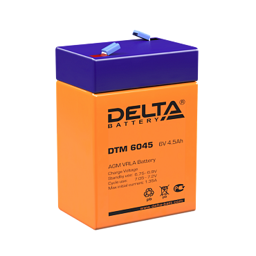 Аккумулятор Delta DTM 6045 (6В/4.5 А·ч)