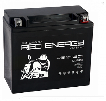 Аккумулятор Red Energy RS 12201 (20 А·ч) YTX20L-BS / YTX20HL-BS / YB16L-B / YB18L-A