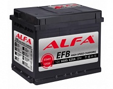 Аккумулятор ALFA EFB (60 Ah)
