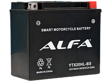 Аккумулятор ALFA (18 Ah) YTX20HL-BS