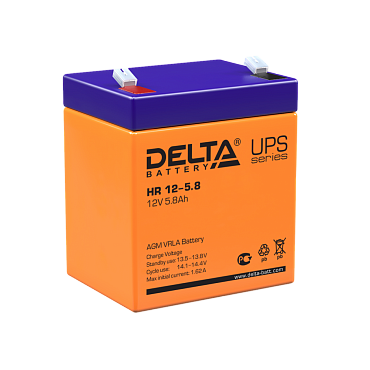 Аккумулятор Delta HR 12-5.8 (12В/5.8 А·ч)