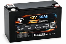 Литиевый аккумулятор Rutrike LiFePO4 (12V/30Ah/30A BT) 27289