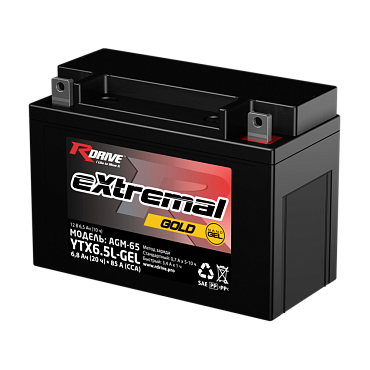 Аккумулятор RDrive eXtremal GOLD YTX6.5L-GEL (6.5 Ah) купить в Минске, цена