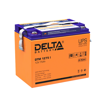 Аккумулятор Delta DTM 1275 I (12В/75 А·ч)