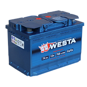 Аккумулятор Westa 6СТ-74 VL (74 Ah) 760 А, L+ L3