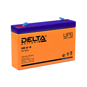 Аккумулятор Delta HR 6-9 634W (6В/9 А·ч)