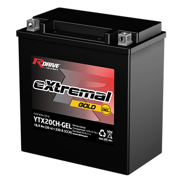 Аккумулятор RDrive eXtremal GOLD YTX20CH-GEL (18 Ah) купить в Минске, цена