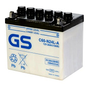 Аккумулятор GS C60N-24L-A (28 Ah)