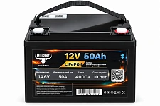 Литиевый аккумулятор Rutrike LiFePO4 (12V/50Ah/50A) [6-GFM-38] 26042