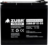 Аккумулятор ZUBR GP 12-55, NPP (12V / 55Ah)