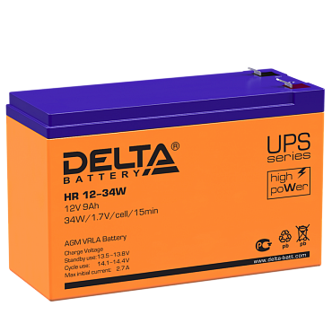 Аккумулятор Delta HR 12-34W (12В/9 А·ч)