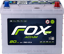 Аккумулятор FOXACCUM +EFB Asia (80 Ah)