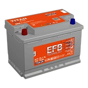 Аккумулятор TITAN EFB (75 Ah) L+ 4607008886832
