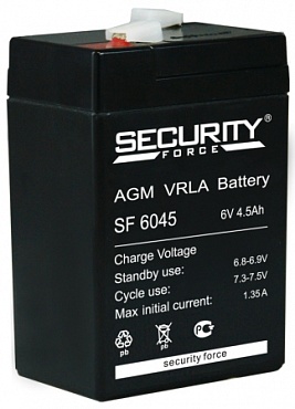 Аккумулятор Security Force SF 6045 (6В/4.5 А·ч)