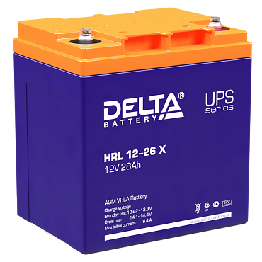 Аккумулятор Delta HRL-X 12-26 (12В/28 А·ч)