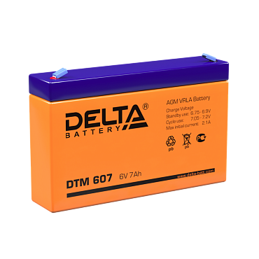 Аккумулятор Delta DTM 607 (6В/7 А·ч)