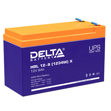 Аккумулятор Delta HRL-X 12-9 (1234W) (12В/9 А·ч)