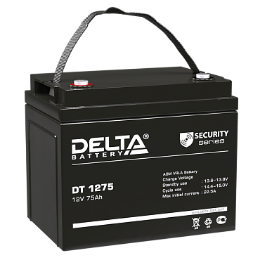 Аккумулятор Delta DT 1275 (12В/75 А·ч)