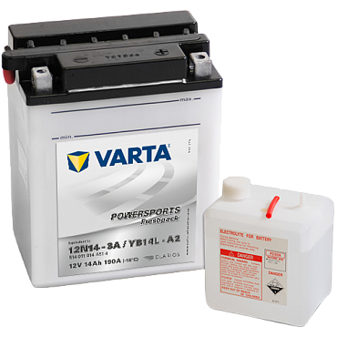 Аккумулятор Varta Powersports Freshpack 12N14-3A, YB14L-A2 (14 А/ч) 514011014