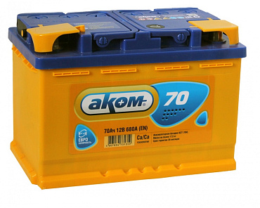Аккумулятор AKOM 6СТ-70VL (70 А·ч)