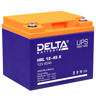 Аккумулятор Delta HRL-X 12-45 (12В/45 А·ч)