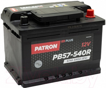 Аккумулятор Patron Plus (57 Ah) LB PB57-540R