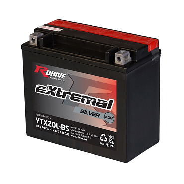 Аккумулятор RDrive eXtremal Silver YTX20L-BS (18 Ah) купить в Минске, цена