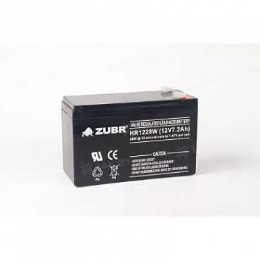 Аккумулятор ZUBR HR 1228 W (12V, 7,2Ah)