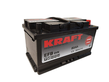 Аккумулятор Kraft EFB (80 Ah) LB