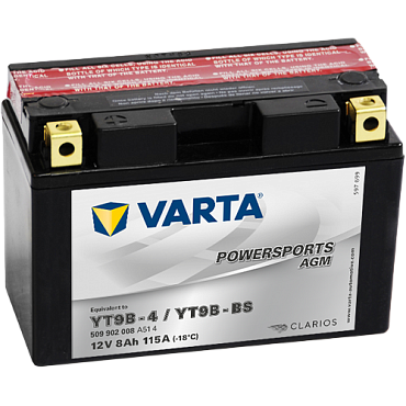 Аккумулятор Varta Powersports AGM YT9B-4/YT9B-BS (8 А·ч) 509902008