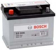 Аккумулятор Bosch S3 006 (56 Ah) L+ 0092S30060