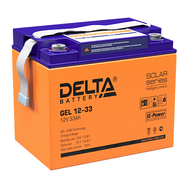 Аккумулятор Delta GEL 12-33 (12В/33 А·ч)
