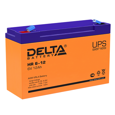 Аккумулятор Delta HR 6-12 (6В/12 А·ч)