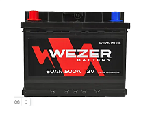 Аккумулятор Wezer (60Ah) L+ WEZ60500L